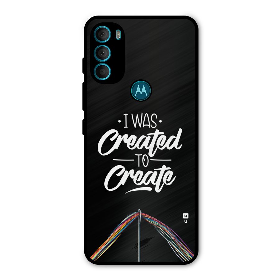 Created to Create Metal Back Case for Moto G71 5G