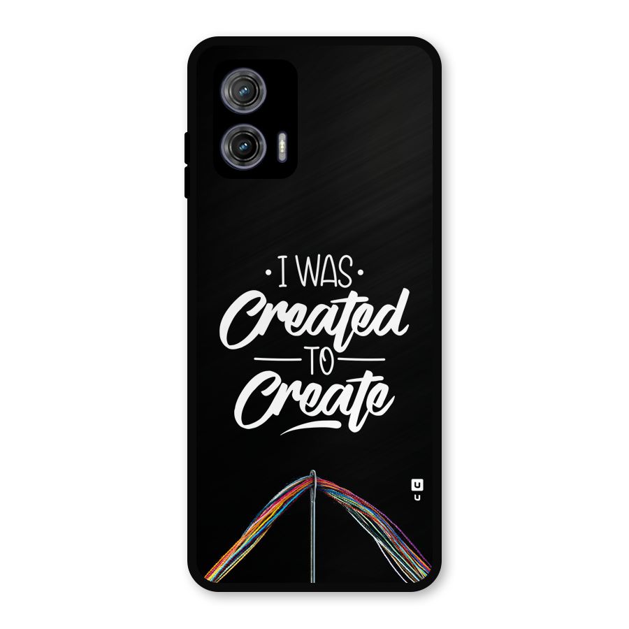 Created to Create Metal Back Case for Moto G73