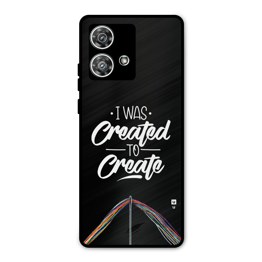 Created to Create Metal Back Case for Motorola Edge 40 Neo