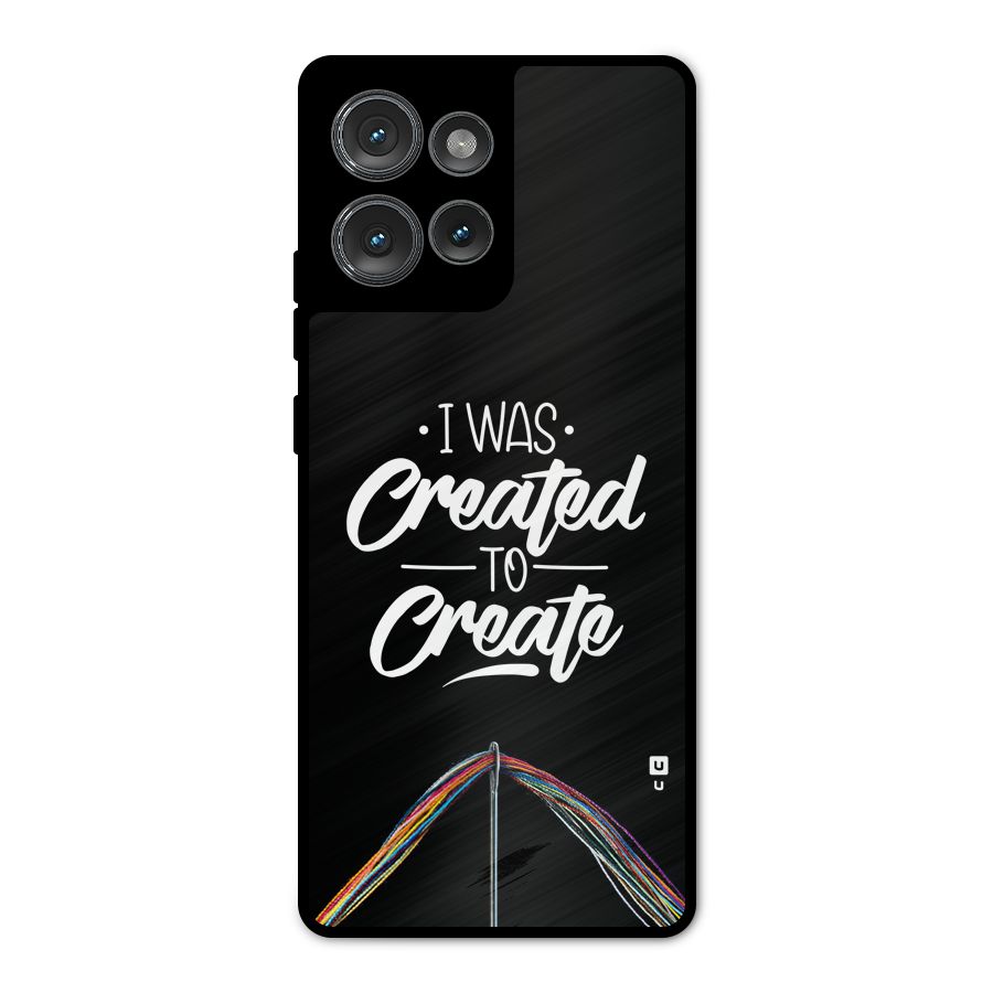 Created to Create Metal Back Case for Motorola Edge 50