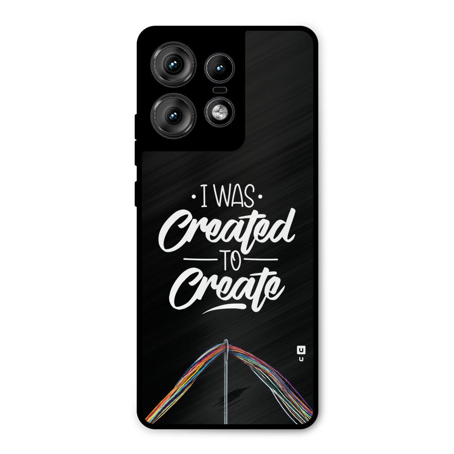Created to Create Metal Back Case for Motorola Edge 50 Pro