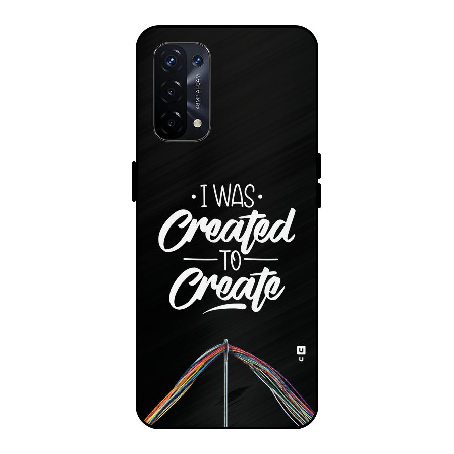 Created to Create Metal Back Case for Oppo A74 5G
