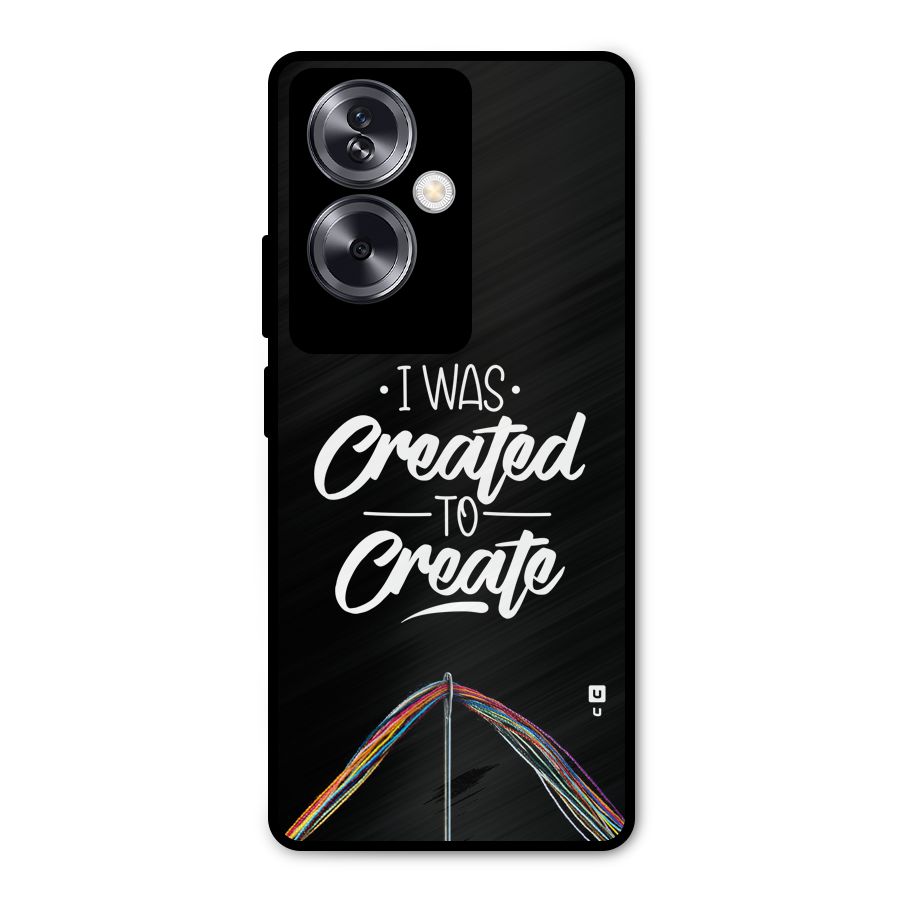 Created to Create Metal Back Case for Oppo A79 5G