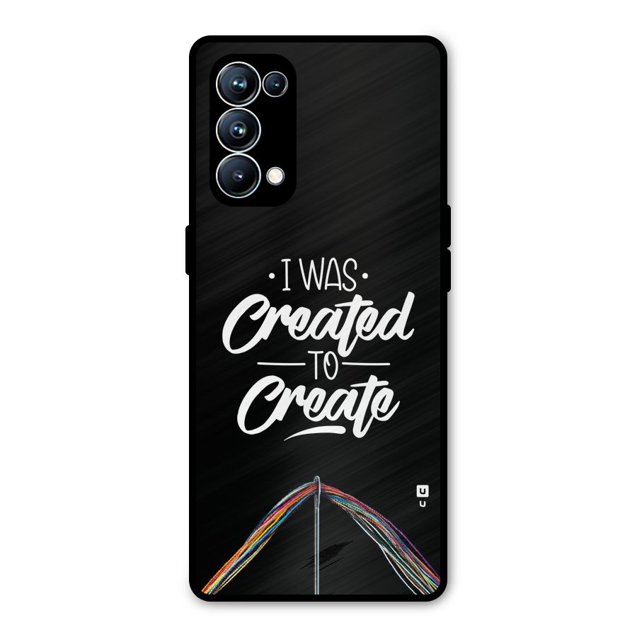 Created to Create Metal Back Case for Oppo Reno5 Pro 5G