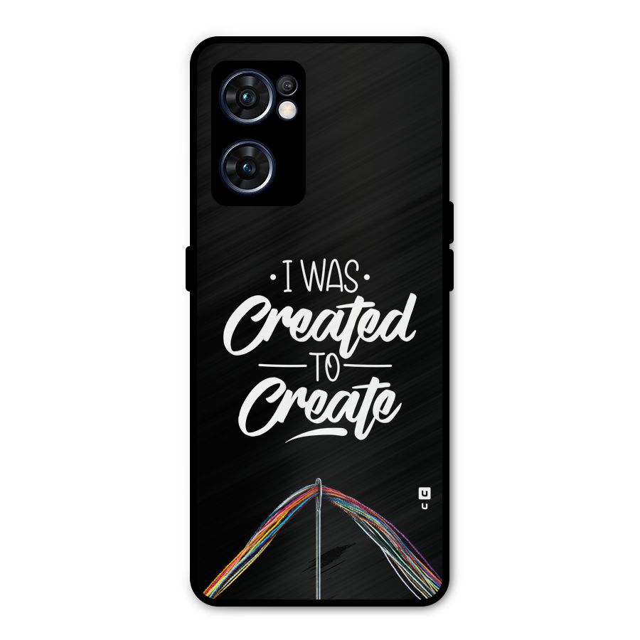 Created to Create Metal Back Case for Oppo Reno7 5G