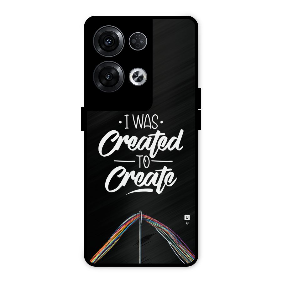 Created to Create Metal Back Case for Oppo Reno8 Pro 5G