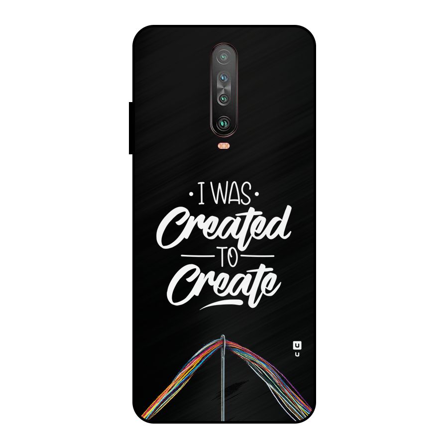 Created to Create Metal Back Case for Poco X2