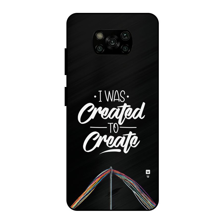 Created to Create Metal Back Case for Poco X3