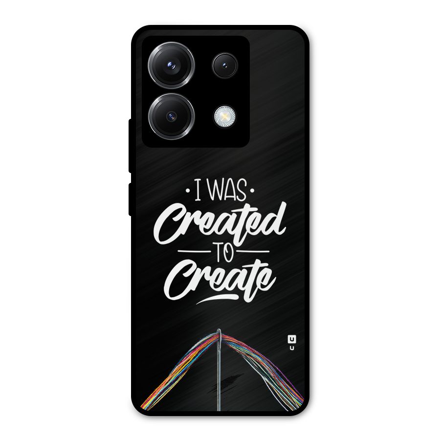 Created to Create Metal Back Case for Poco X6