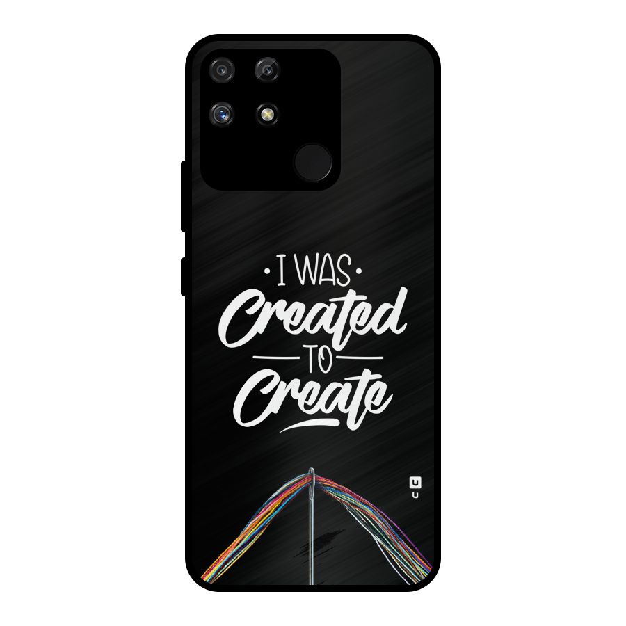 Created to Create Metal Back Case for Realme Narzo 50A