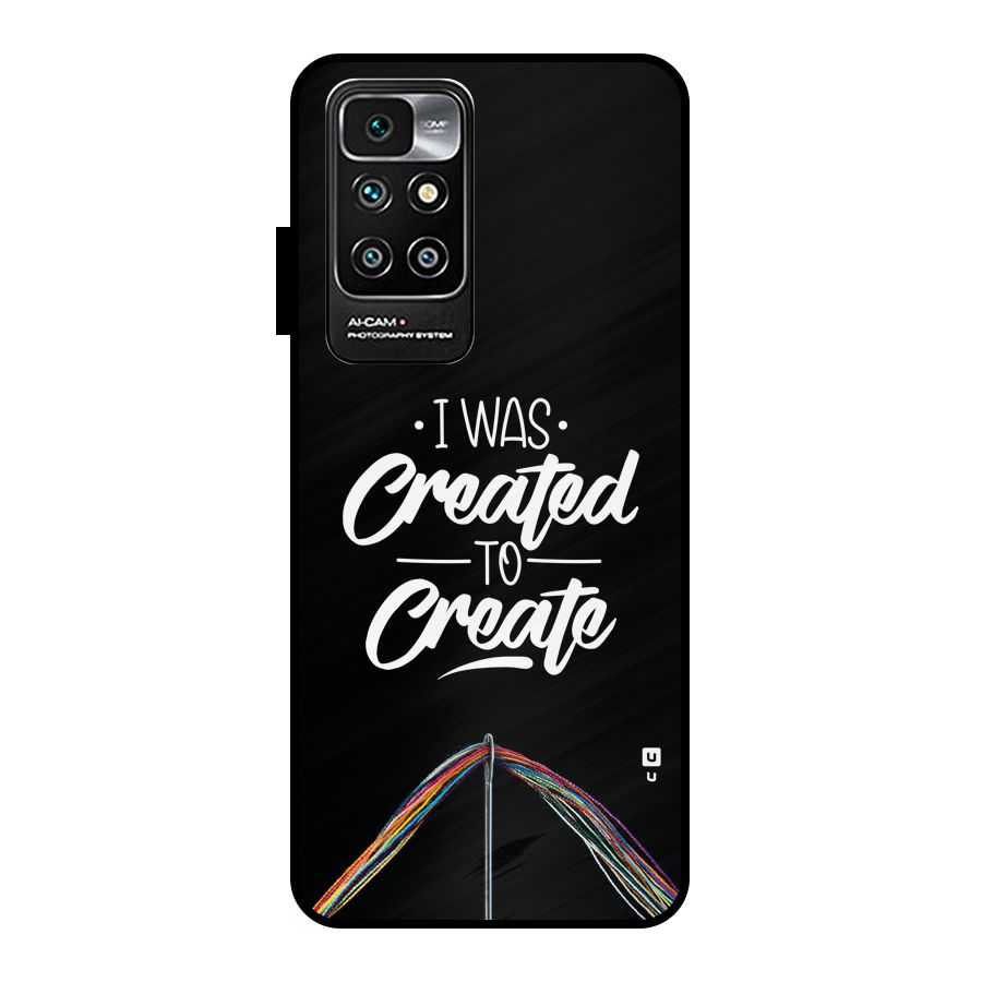 Created to Create Metal Back Case for Redmi 10 Prime