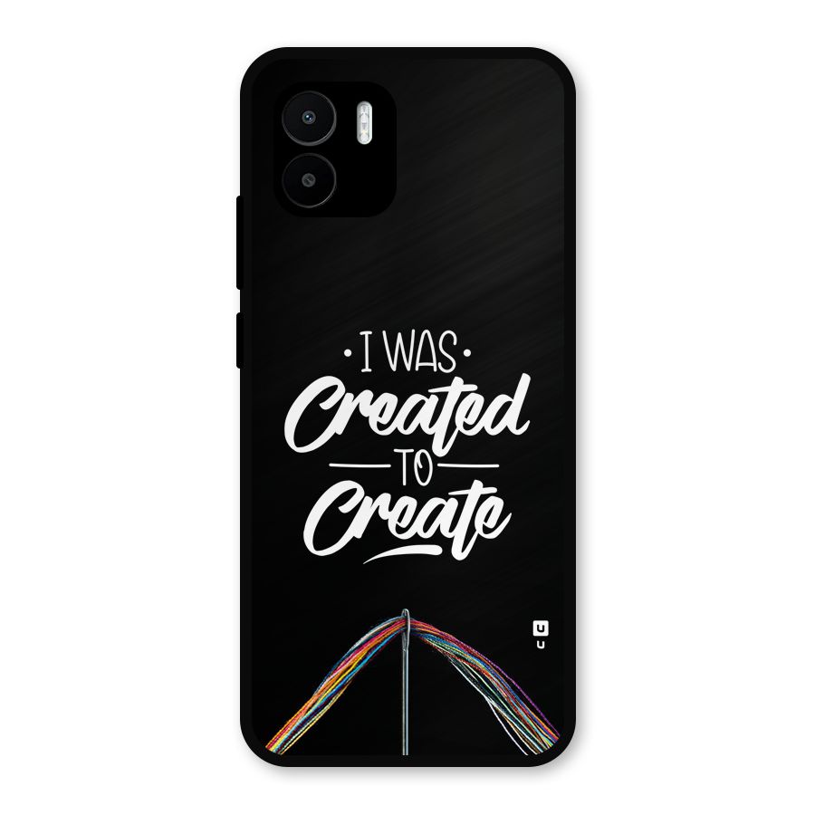 Created to Create Metal Back Case for Redmi A2