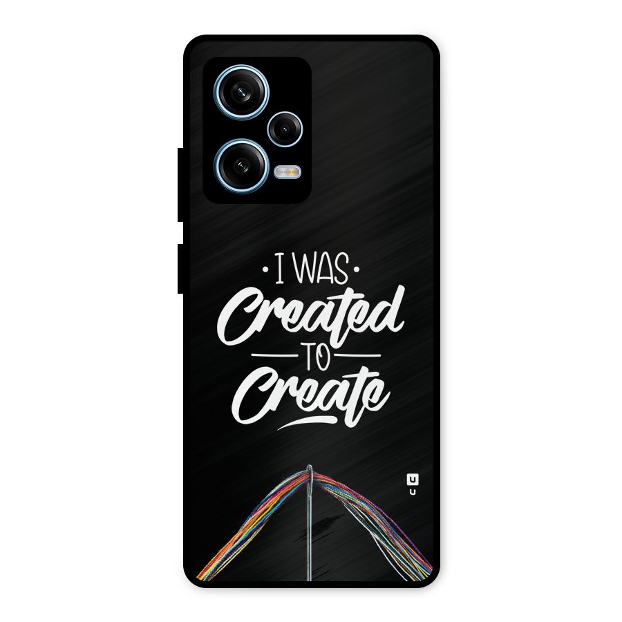 Created to Create Metal Back Case for Redmi Note 12 Pro