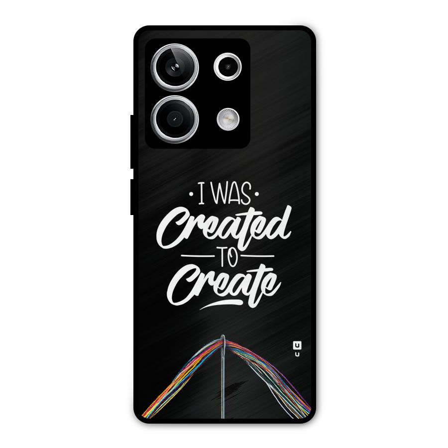 Created to Create Metal Back Case for Redmi Note 13 5G