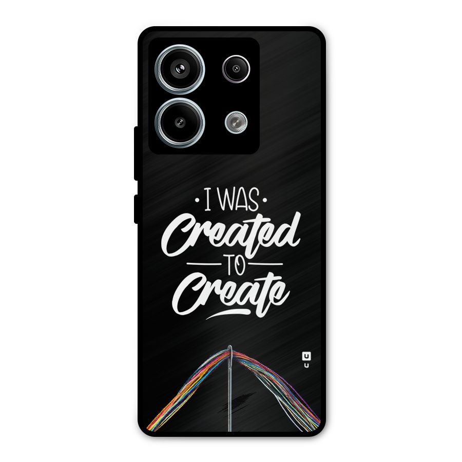 Created to Create Metal Back Case for Redmi Note 13 Pro 5G