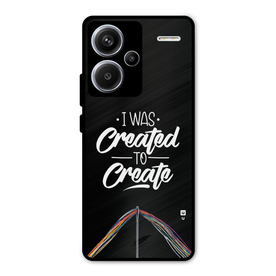 Created to Create Metal Back Case for Redmi Note 13 Pro Plus