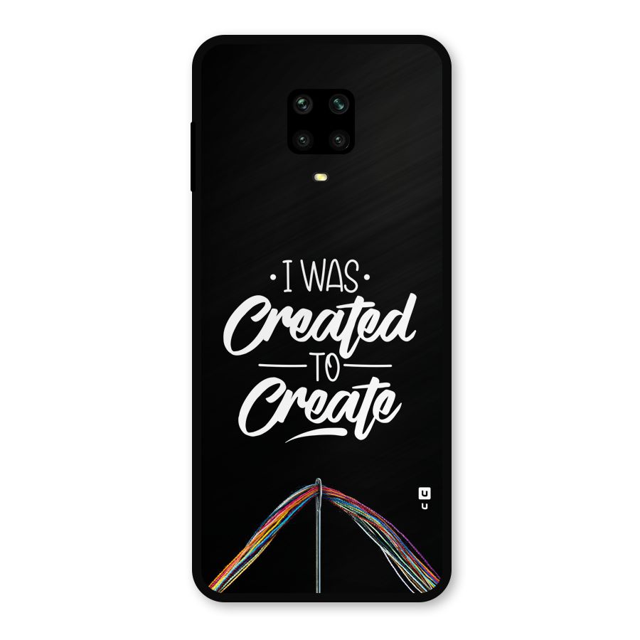 Created to Create Metal Back Case for Redmi Note 9 Pro