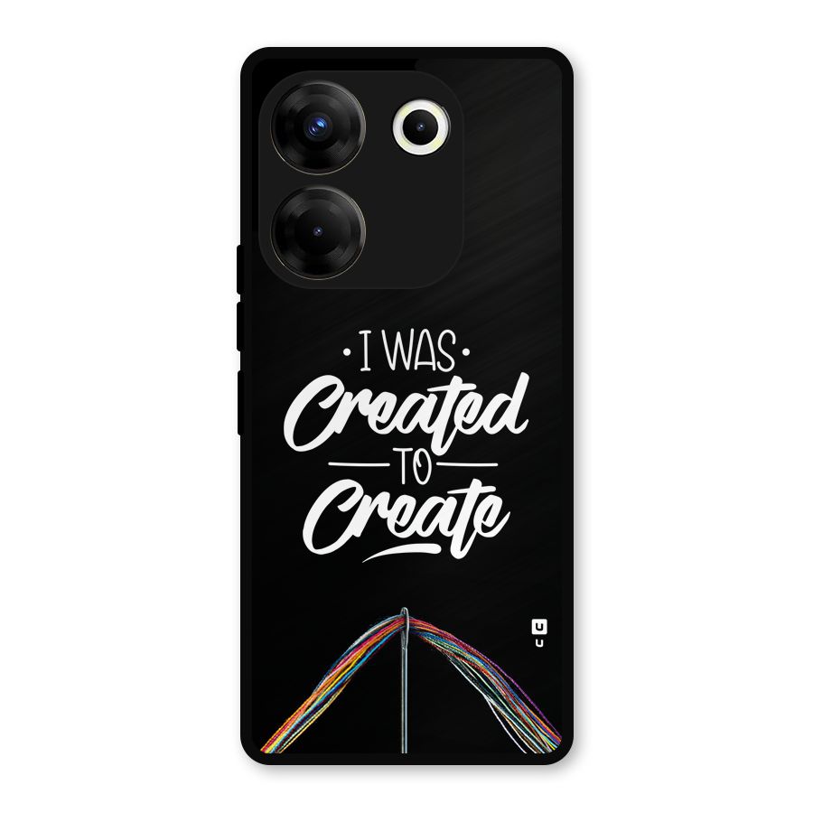 Created to Create Metal Back Case for Tecno Camon 20 Pro