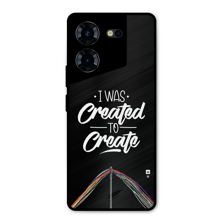 Created to Create Metal Back Case for Tecno Pova 5 Pro 5G