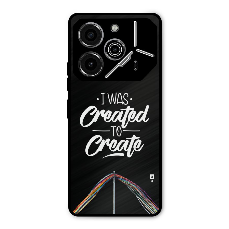 Created to Create Metal Back Case for Tecno Pova 6 Pro