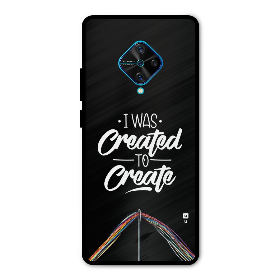 Created to Create Metal Back Case for Vivo S1 Pro