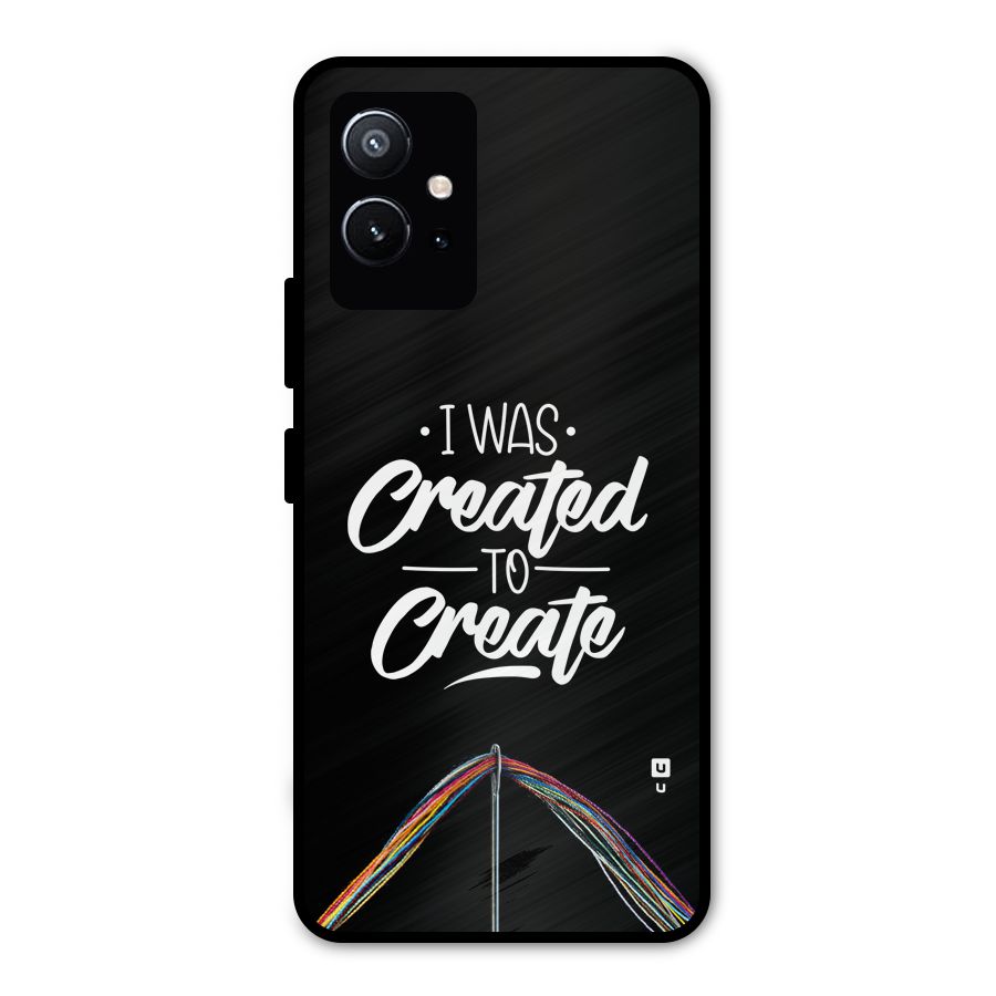 Created to Create Metal Back Case for Vivo T1 5G
