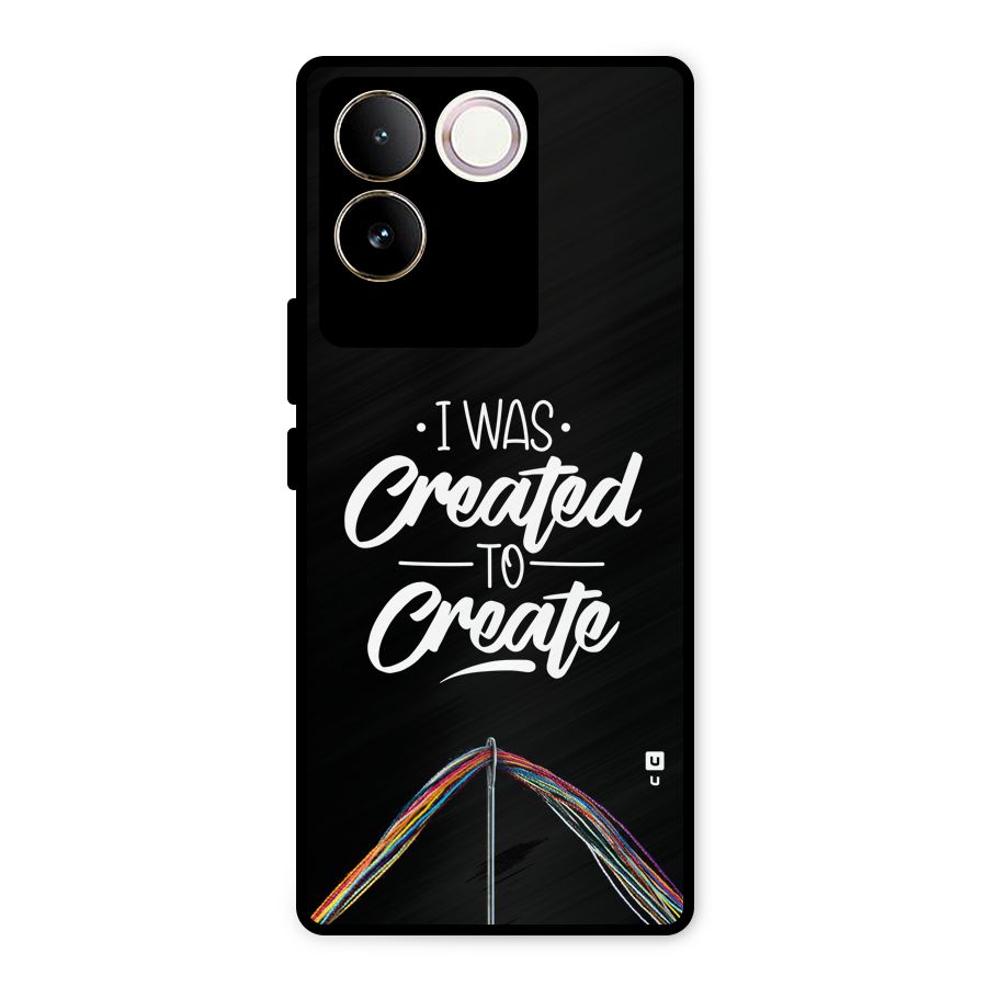 Created to Create Metal Back Case for Vivo T2 Pro