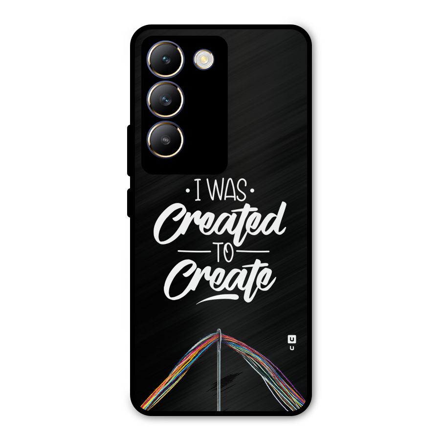 Created to Create Metal Back Case for Vivo T3 5G
