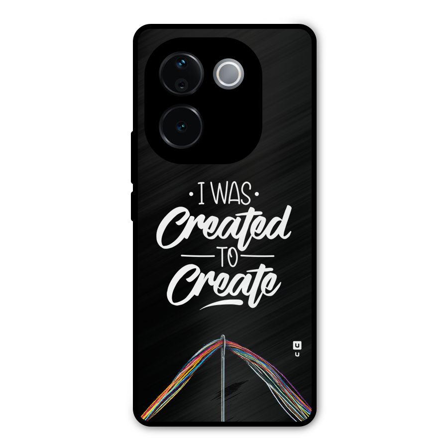 Created to Create Metal Back Case for Vivo T3 Pro