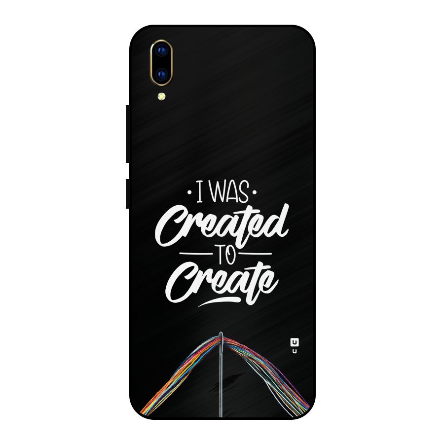 Created to Create Metal Back Case for Vivo V11 Pro