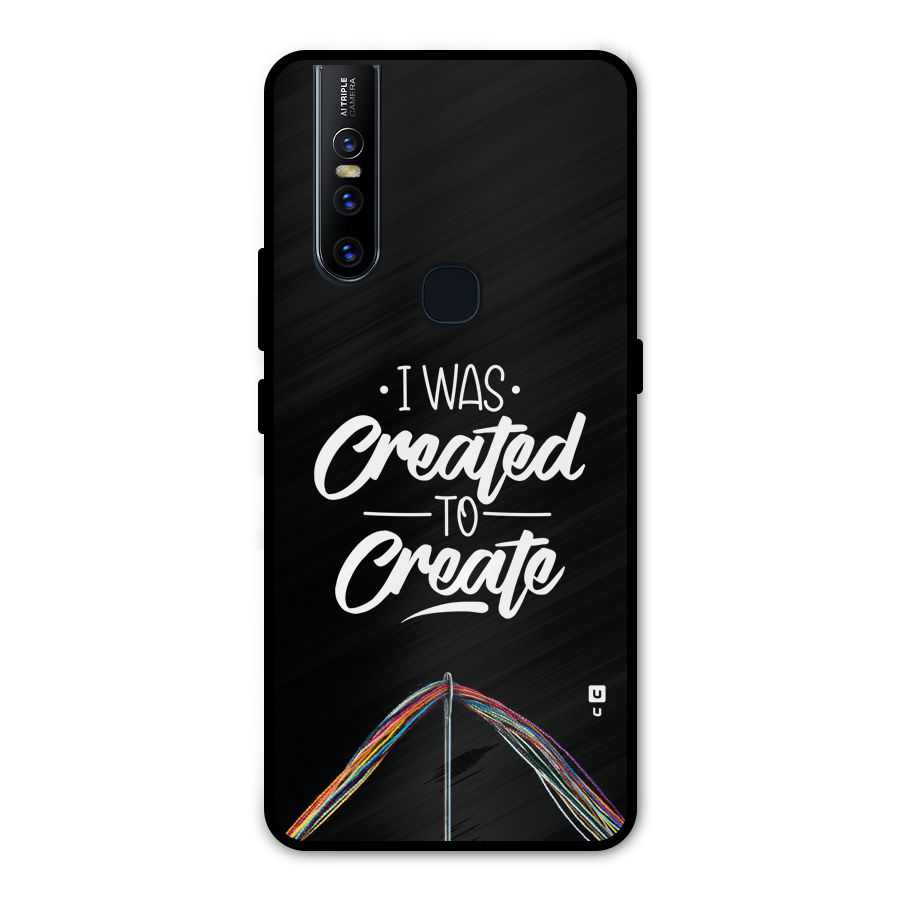 Created to Create Metal Back Case for Vivo V15