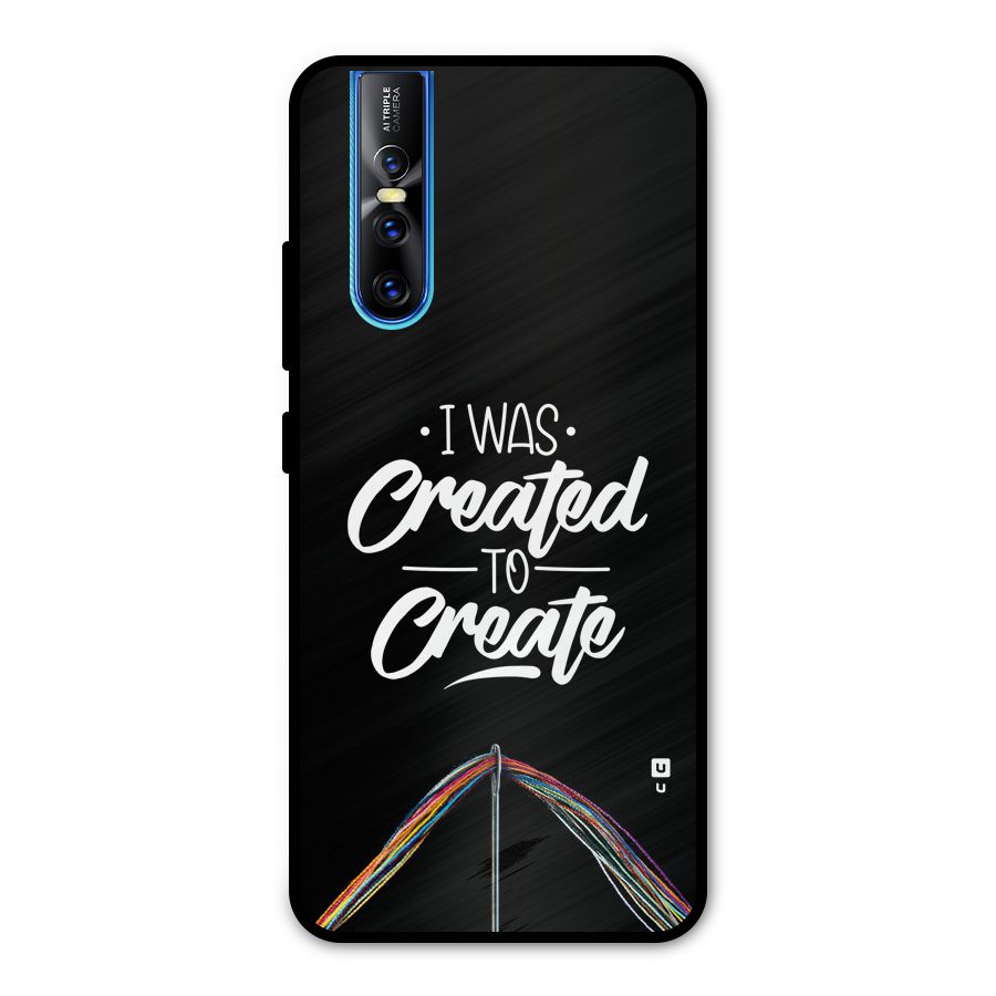 Created to Create Metal Back Case for Vivo V15 Pro