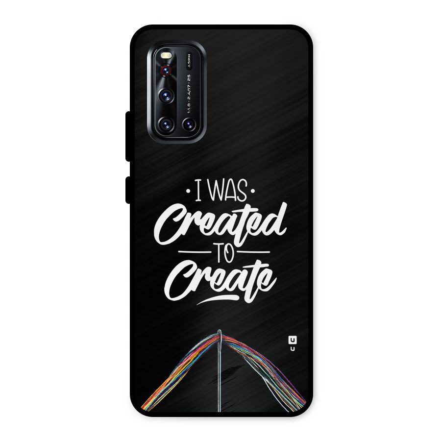 Created to Create Metal Back Case for Vivo V19