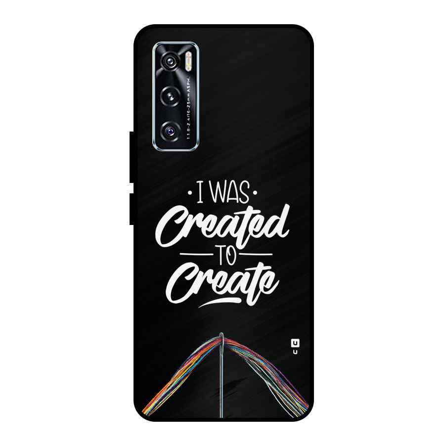 Created to Create Metal Back Case for Vivo V20 SE