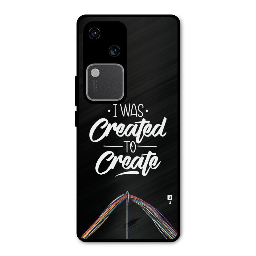 Created to Create Metal Back Case for Vivo V30 Pro