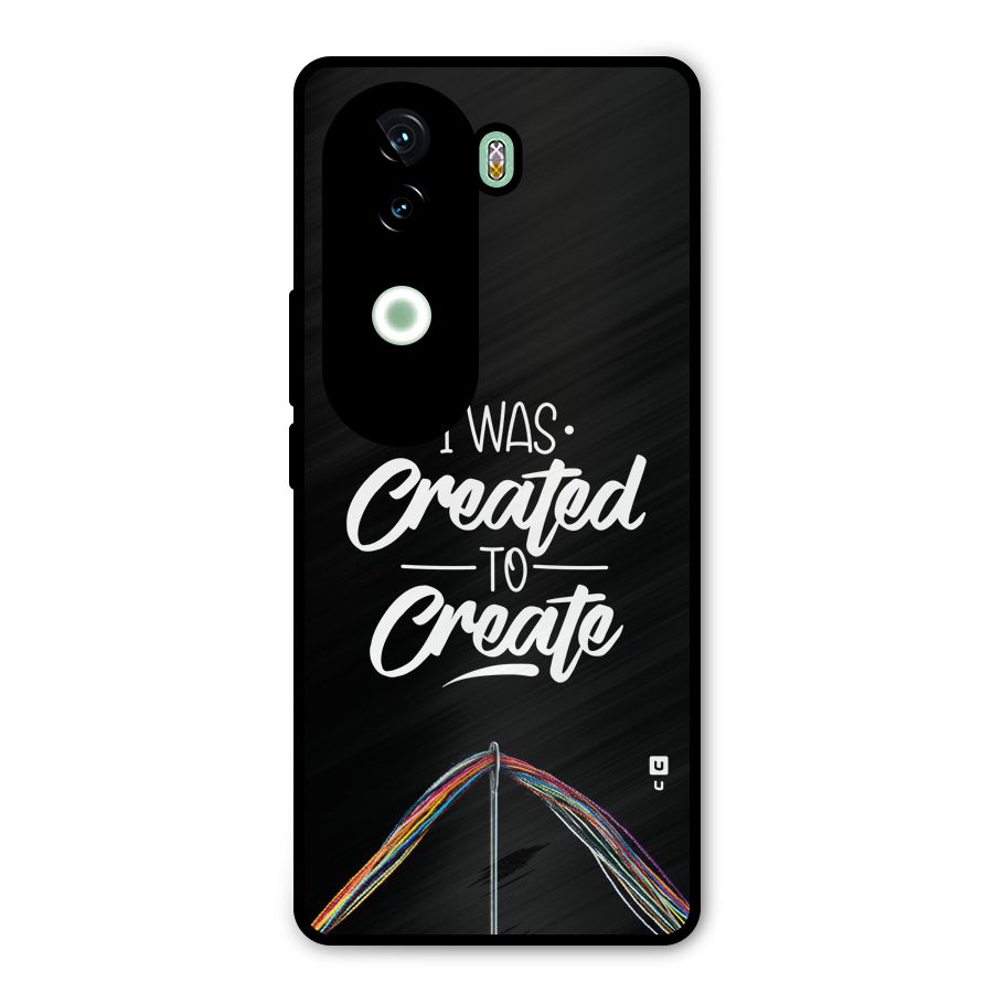 Created to Create Metal Back Case for Vivo V40e