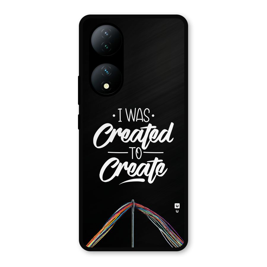 Created to Create Metal Back Case for Vivo Y100a