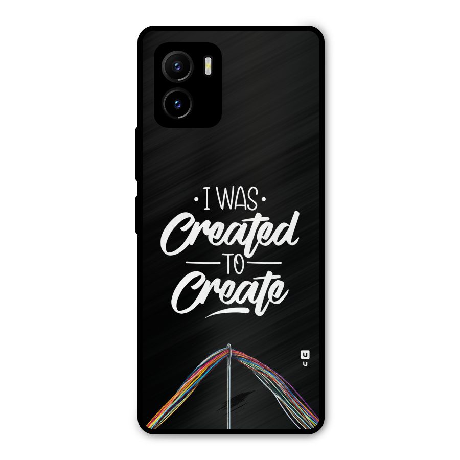 Created to Create Metal Back Case for Vivo Y15s