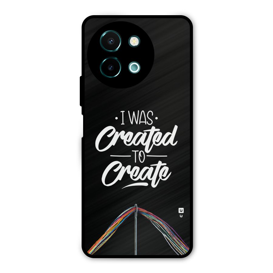 Created to Create Metal Back Case for Vivo Y58