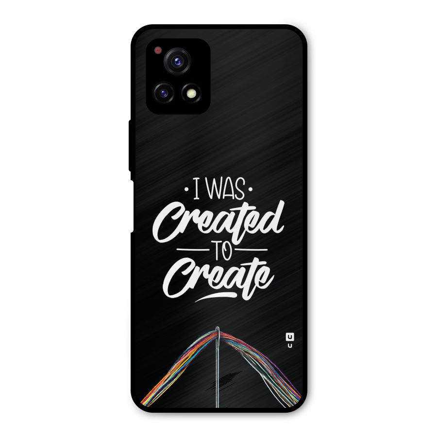 Created to Create Metal Back Case for Vivo Y72 5G