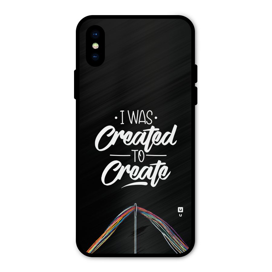 Created to Create Metal Back Case for iPhone XS