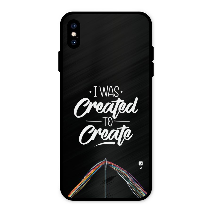 Created to Create Metal Back Case for iPhone XS Max