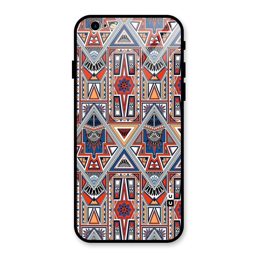 Creative Aztec Art Glass Back Case for iPhone 6 6S