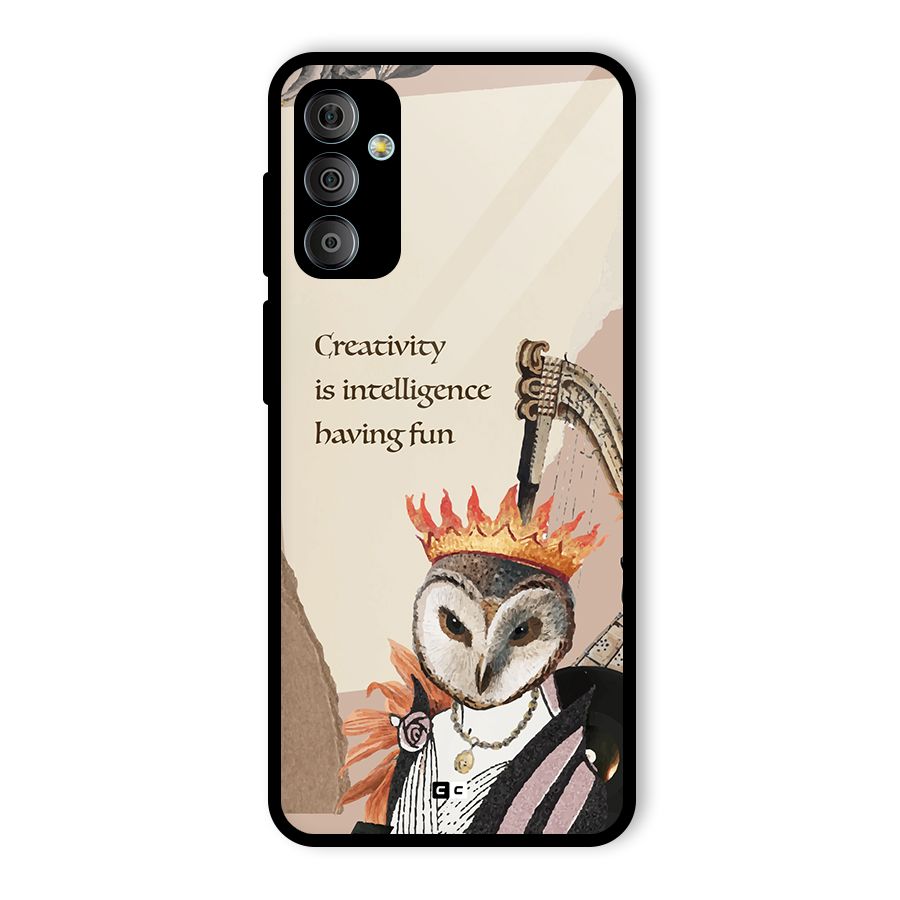 Creativity Intelligence Glass Back Case for Galaxy F23