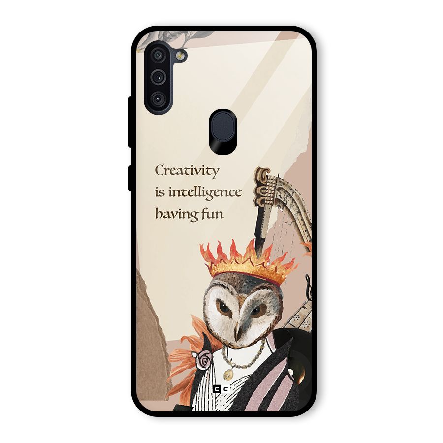 Creativity Intelligence Glass Back Case for Galaxy M11