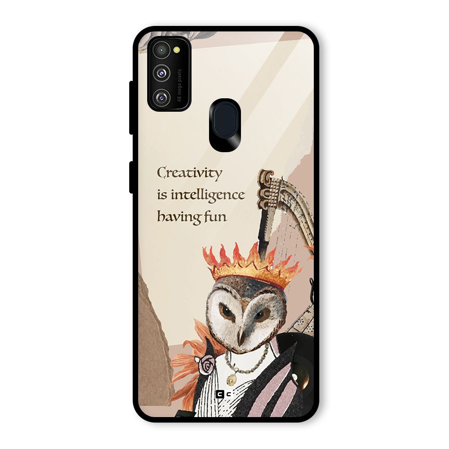 Creativity Intelligence Glass Back Case for Galaxy M30s