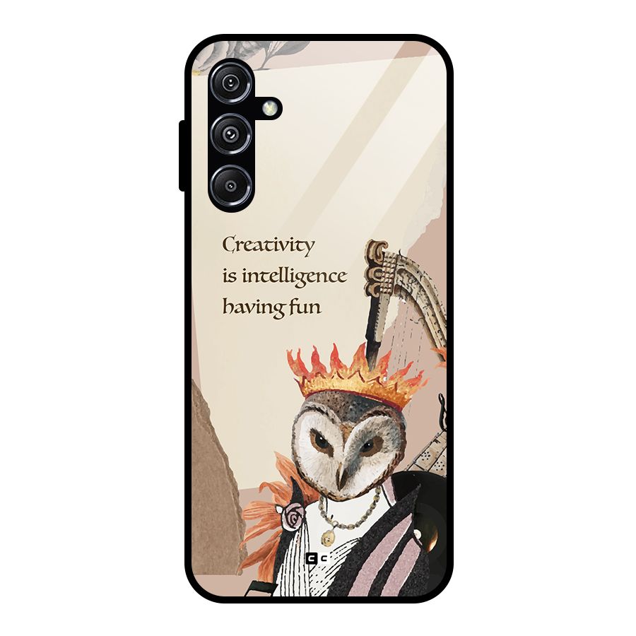 Creativity Intelligence Glass Back Case for Galaxy M34 5G