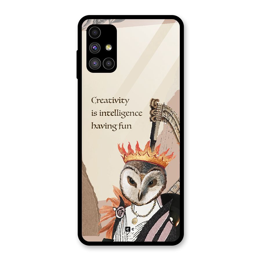 Creativity Intelligence Glass Back Case for Galaxy M51