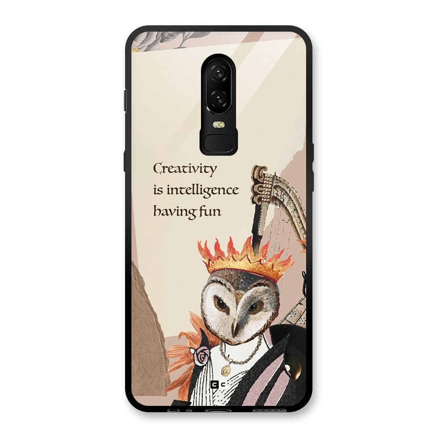 Creativity Intelligence Glass Back Case for OnePlus 6