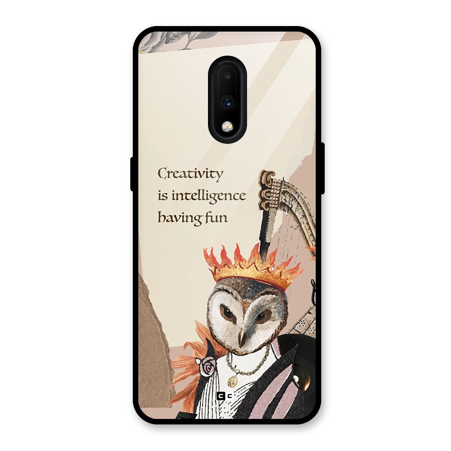 Creativity Intelligence Glass Back Case for OnePlus 7